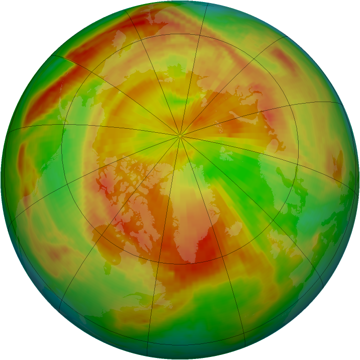 Arctic ozone map for 08 May 1988